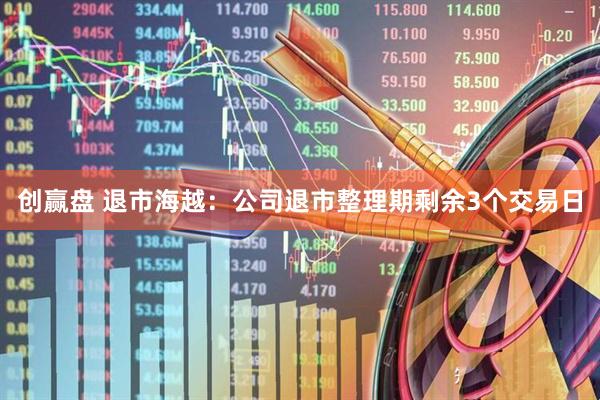 创赢盘 退市海越：公司退市整理期剩余3个交易日
