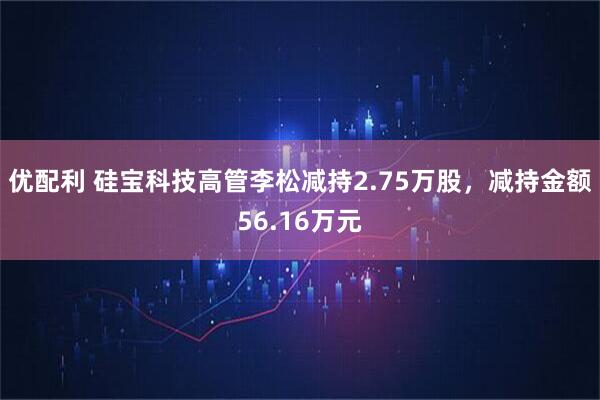 优配利 硅宝科技高管李松减持2.75万股,减持金额56.16万元
